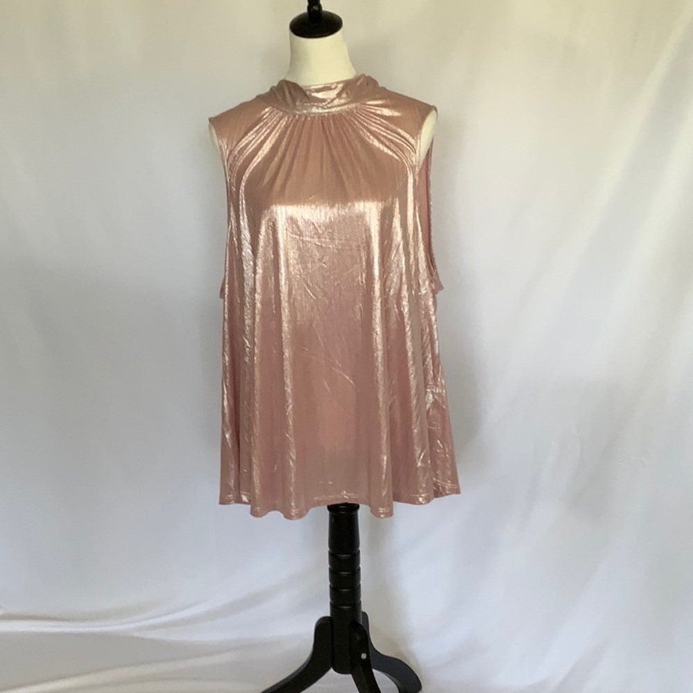 Shimmering Pink Sleeveless Top